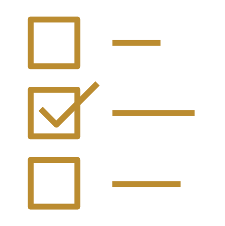 Gold Checklist Icon