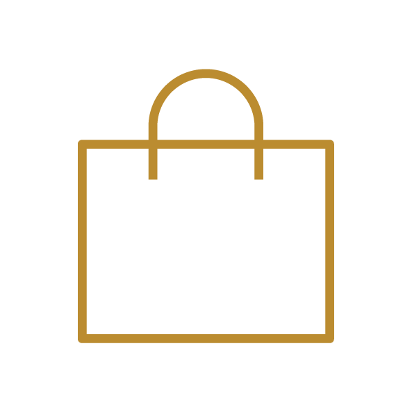 Gold Shopping Bag Icon